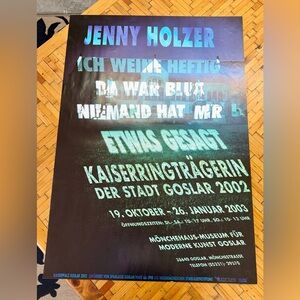 Jenny HOLZER / German Germany Exhibition Poster 2003 Rare Blue